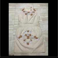 ราคา เดรสสีทองงานปักดอกไม้ มือ1 ป้ายห้อย ป้ายเกาหลี (1293030361)