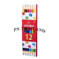 ราคา Colleen ดินสอสีไม้ คลอรีน 2 หัว 6 แท่ง 12 สี  รุ่น787 (662116237)