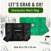 ราคา [✔️ ของแท้ ] Starbucks Mesh Tote Bag กระเป๋าดีไซน์พิเศษจาก Starbucks มีให้เลือก 2 สี สีเขียวและสีดำ (7353560358)