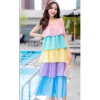 ราคา เดรสขนมชั้นสีพาสเทล หวานแหว๋ว (6854621253)