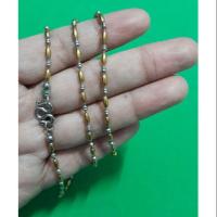 ราคา สร้อยคอสแตนเลสแท้22"สี2กษัตริย์ (847219735)