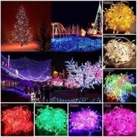 ราคา ชุดไฟกระพริบ ไฟประดับเทศกาล คริสมาสต์ ฉลองปีใหม่ หลอด LED 100ดวงรวมสีปรับกระพริบได้8จังหวะ (1846224566)
