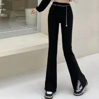 ราคา กางเกงเอวสูงผ้าเทพดีเทลเข็มขัดโซ่ (20149564322)