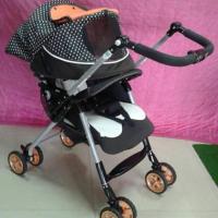 ราคา รถเข็นเด็กมือสอง Aprica รุ่น Chocolate 680 สีส้มลายจุด (1231512347)