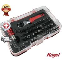 ราคา Kugel ชุดไขควง พร้อมดอกไขควง รวม 43 ชิ้น ดอกไขควงปากแฉก ปากแบน ปากPZ ปากTorx ปากหกเหลี่ยม (8917262030)