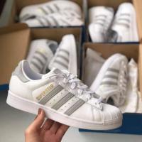 ราคา พร้อมส่งAdidas Superstar(original) สีเทาโลโก้ทอง (2031624446)