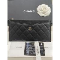 ราคา กระเป๋าสตางค์ Chanel แท้ หนังคาเวียร์สีดำ holo 26 (13143739543)