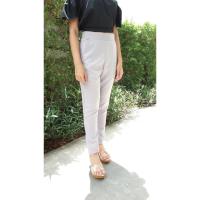 ราคา HANAYOURSTYLE กางเกงขายาวเข้ารูป เอวสูง ผ้าฮานาโกะ สีเทาอ่อน (493584309)