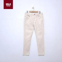 ราคา MUJI, กางเกงลูกฟูกขายาวสีครีมเบจ เอวล่าง 27-28" (15671386038)