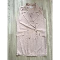 ราคา เสื้อสูท/เดรสสั้น แขนกุด สีครีม (21263478074)