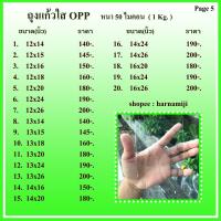 ราคา ถุงแก้วใส ถุงแก้ว OPP หนา (กิโล) #5/6 (5022466615)