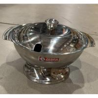 ราคา โถข้าว โถแบ่ง ที่ใส่ข้าว สแตนเลสตราหัวม้าลาย ขนาด 20 ซม. (22821379486)