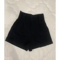 ราคา กางเกงขาสั้นเอวสูงผ้าฮานาโกะสีดำ (9755376571)