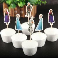 ราคา ป้ายปักเค้ก ป้ายปักวันเกิด ลายเจ้าหญิงเอลซ่า (1 แพ็คมี 24ชิ้น) ✨รับชำระเงินปลายทาง✨ (3084081863)