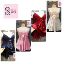 ราคา BIGSIZE ชุดนอนสาวอวบ ชุดนอนลูกไม้ไซส์ใหญ่ อกได้ถึง 50" เสื้อผ้าคนอ้วน ไซส์ใหญ่ ส่งฟรี ลทบ. (2090535084)