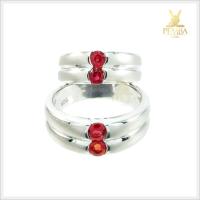 ราคา แหวนพลอยคู่รัก Ring of Love ฝังพลอยออเร้นแซฟไฟร์แท้ (7377721331)