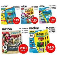 ราคา กระดาษโฟโต้ MELON Photo Inkjet Glossy A4 (115G,130G,160G,210G,240G.) แพ็คละ 100 แผ่น (8212372482)