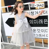 ราคา ชุดราตรีเด็กผู้หญิงสีเทา ออกงาน ช่วงบนผ้าลูกไม้ ติดโบว์ที่เอว กระโปรงเป็นชั้นๆ สีเทา (5382722640)