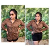 ราคา FREE SIZE(รอบอก38-46)เสื้อเชิ้ตคนอ้วน ชุดทำงานสาวอวบ โอเวอร์ไซส์-QINYMSTORE (10586066157)