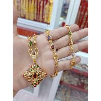 ราคา #เซตสร้อยคอนพเก้าพร้อมจี้พลอยนพเก้า (16323557906)