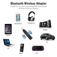 ราคา 3.5มม.Aux Bluetooth Adapter Bluetooth 5.0เครื่องส่งสัญญาณสำหรับลำโพงหูฟังรถยนต์เครื่องรับสัญญาณเพลงDongleไร้สาย (10936190144)