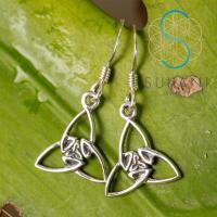 ราคา SUVANI เงินแท้ 92.5% ต่างหูเซลติกน็อต แนววินเทจ ต่างหูห้อย เครื่องประดับผู้หญิง (14148556231)