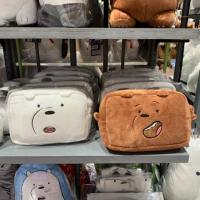ราคา we bare bear 100% ของแท้จากช็อป กระเป๋าใส่ของ จุได้เยอะ ขนนิ่ม มีซิป (386602784)