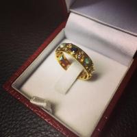 ราคา แหวนนพเก้า ตามตำรา เงินแท้925 ชุบทองคำขาว/ทอง คัดพลอยสวย ๆ เกรดA (245468912)