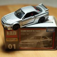 ราคา Tomica โมเดลรถโทมิก้า PREMIUM 01 TAKARATOMY NISSAN GT-R R34 รถเหล็ก ของแท้ (21660732285)
