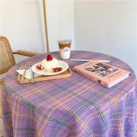 ราคา CHUN ส่งของจากกรุงเทพฯ [ขายส่งทั้งร้าน] ผ้าปูโต๊ะลายสก็อตสีม่วงเป็นพื้นหลังถ่ายรูปR003 (9088035351)