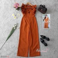 ราคา จั้มสูทขายาว สีส้มอิฐ (6368065226)