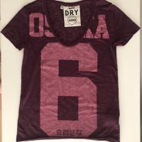 ราคา เสื้อยืด superdry สีม่วง มือสองของแท้ (1596975023)