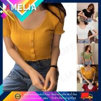 ราคา Amelia รุ่นใหม่ เสื้อไหมพรม เสื้อยืด ครอปแขนสั้นรัดรูป เอวลอย เสื้อผ้าแฟชั่นเกาหลี พร้อมส่ง (มีเก็บเงินปลายทาง) AFC067 (3921047292)