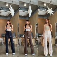 ราคา กางเกงขายาว ทรงขาม้า เอวสูง ซิปหน้า (18182281623)