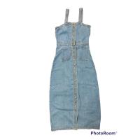 ราคา เดรสยีนส์สายเดี่ยวกระดุมหน้า ให้นมแบบซิปคุ่ (16489653207)