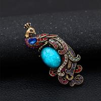 ราคา เข็มกลัดแฟชั่นรูปนกยูงสวยหรูสําหรับสตรี Corsage (4171880991)