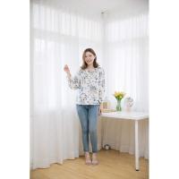 ราคา Mommade-เสื้อให้นม ชุดให้นม White Blue Flora Fur Top (21779175611)