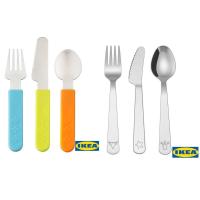 ราคา ชุดช้อนส้อมมีด 3 ชิ้น ชุดช้อนส้อมมีดเด็ก ชุดช้อนส้อมมีดสแตเลส #อิเกีย #IKEA #SMASKA #FABLER 1 ชุด 3 ชิ้น (6870934348)