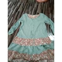 ราคา ชุดเดรสสีเขียวมิ้นแขนสามส่วน (3158968865)