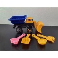 ราคา รถตักทราย ชุดเล่นทราย รถบรรทุนตักทราย พร้อมอุปกรณ์ตักทราย รถของเล่นเด็ก (19239270208)