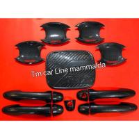 ราคา เบ้ากันรอย ครอบมือจับ ครอบฝาถังน้ำ รีโว้ toyota revo แคฟล่าโลโก้แดงเบ้าทรงกลมรุ่น4ประตู (7525762881)