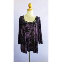 ราคา FF03281 เสื้อมือสอง สีม่วง แบรนด์ DANA BUCHMAN อก 46-52นิ้ว (22473110558)