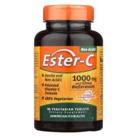 ราคา (แท้พร้อมส่ง) Ester-C 1000 mg with Citrus Bioflavonoids 90 tablets วิตามินซี American Health (5424131010)