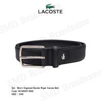 ราคา Lacoste เข็มขัดผู้ชาย รุ่น Men's Engraved Buckle Piqué Canvas Belt Code: RC4009 000 (20554752611)