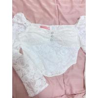 ราคา เสื้อครอปผ้าลูกไม้ แขนยาวแต่งตุ๊กตาแขนพอง (22438362933)