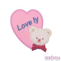 ราคา ตัวรีดการ์ตูนหมีหัวใจLOVELY ตัวรีดติดเสื้อ อาร์มปักตกแต่ง DIY EMBROIDERY PATCH (00080407) (21772189867)