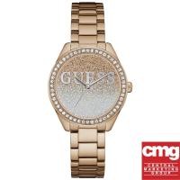 ราคา GUESS Glitter Girl นาฬิกาข้อมือผู้หญิง สายสแตนเลส รุ่น W0987L3 (Rose Gold) (1528199043)
