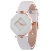 ราคา Poca Watch KEZZI Watch นาฬิกาข้อมือแฟชั่นผู้หญิงเกาหลี สายหนังPU หน้าปัดแปดเหลี่ยมฝั่งเพชร ขอบพิ้งโกล (512506628)