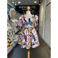 ราคา เดรสสาวอวบอ้วน เดรสดอกไม้ใหญ่ สีชมพู แขนย่น ผ้าไหมอิตาลีพิมพ์ลายดิจิทัล อก 38-44 นิ้ว เอว 34-42 นิ้วสะโพก ฟรียาว 36 นิ้ว (18065550169)