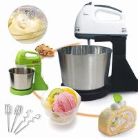 ราคา 7 Speed Electric Beater Dough Cakes Bread Egg Stand Mixer + Hand Blender + Bowl Food Mixer Kitchen Accessories (5128506999)